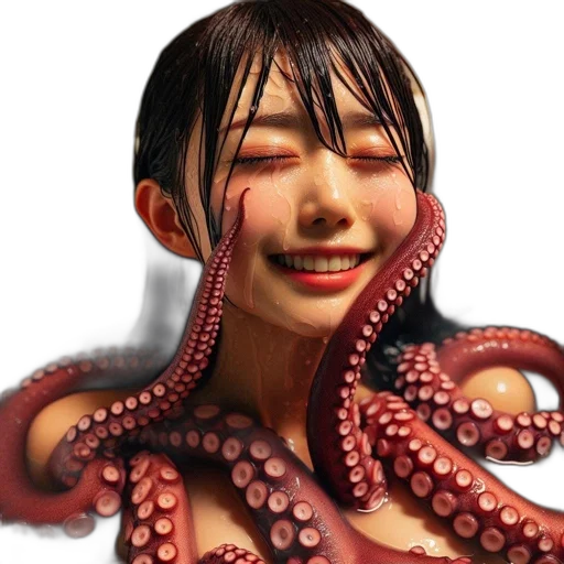creature, animal, hair, 3d render, photorealistic, concept art, pixel art, woman transparent PNG cut-out