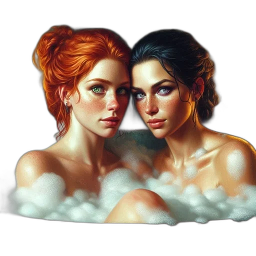 jewelry, fantasy art, concept art, photorealistic, oil painting, underwater, fire, rain transparent PNG cut-out