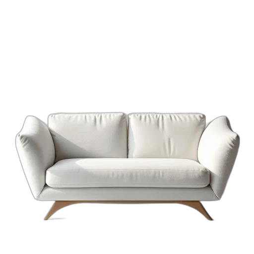 furniture, 3d render, photorealistic, concept art, earth tones, modern, white, velvet transparent PNG cut-out