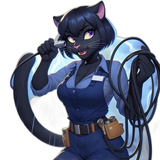 staff, animal, robot, weapon, anime, concept art, cartoon, cyberpunk transparent PNG cut-out