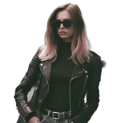 jacket, photorealistic, concept art, cartoon, comic book art, dark, monochrome, city transparent PNG cut-out