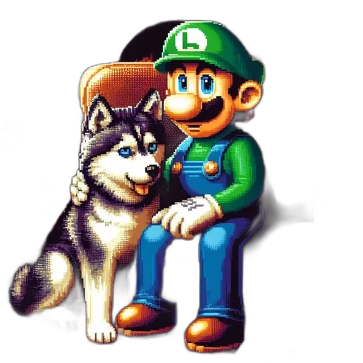 animal, hat, creature, pixel art, concept art, fantasy art, comic book art, green transparent PNG cut-out