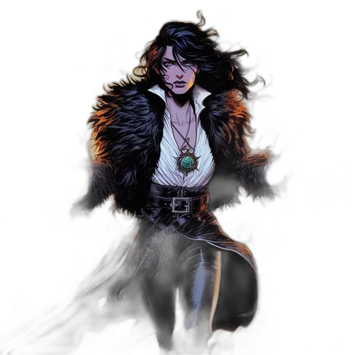 concept art, comic book art, fantasy art, cyberpunk, dark, monochrome, blue, fierce transparent PNG cut-out