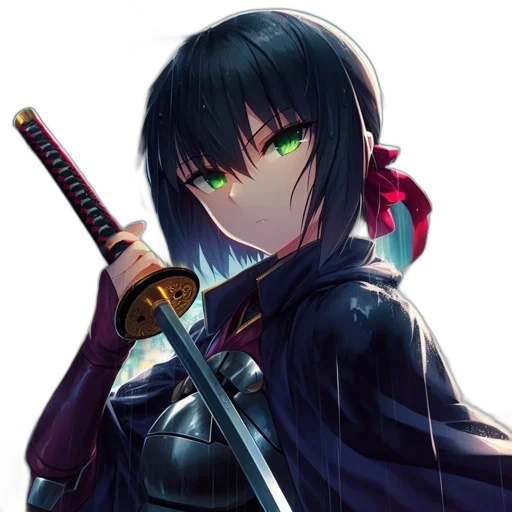 sword, weapon, staff, face, anime, fantasy art, pixel art, concept art transparent PNG cut-out