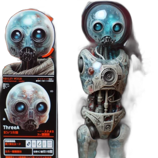 robot, creature, concept art, 3d render, outer space, ashley, wood, k-9 transparent PNG cut-out