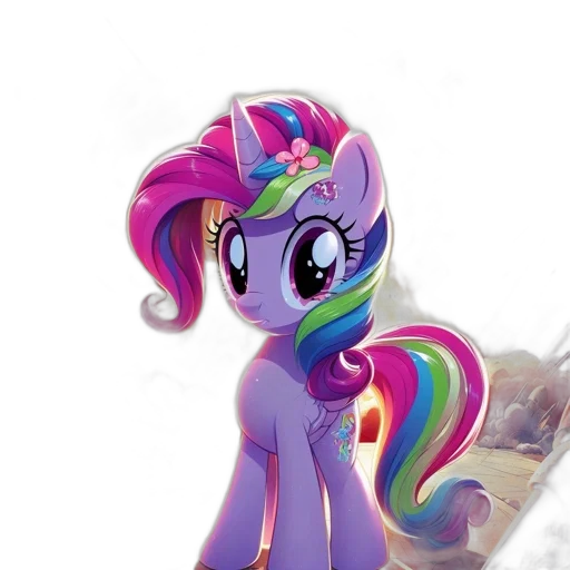 staff, 3d render, concept art, cartoon, fantasy art, little, pony-like, creature transparent PNG cut-out