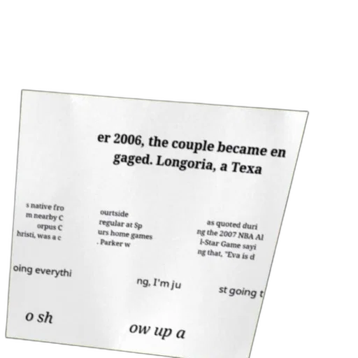 umbrella, quote, eva, longoria, about, her, engagement, tony transparent PNG cut-out