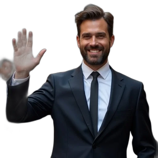 jacket, staff, face, robot, cartoon, photorealistic, man, suit transparent PNG cut-out