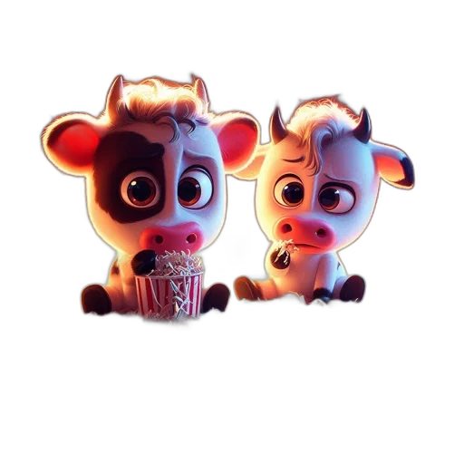 food, 3d render, concept art, cartoon, pixel art, neon lights, two, animated transparent PNG cut-out