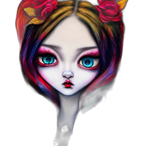 mask, fantasy art, concept art, watercolor, photorealistic, art, jasmine, becket transparent PNG cut-out