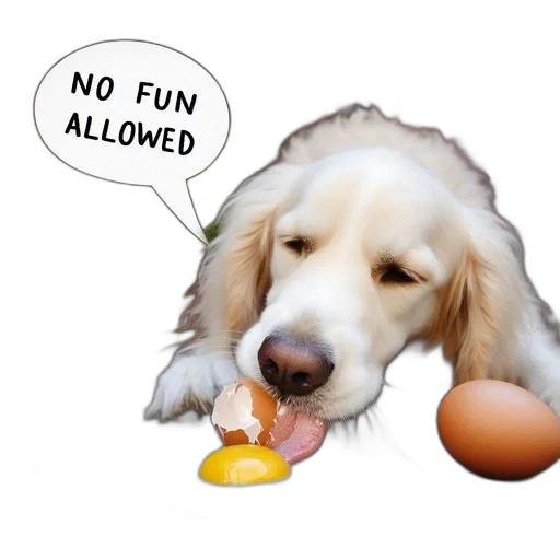 food, animal, photorealistic, 3d render, golden, retriever, lies, wooden transparent PNG cut-out