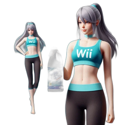 concept art, 3d render, fantasy art, vaporwave, pastel, monochrome, blue, animated transparent PNG cut-out