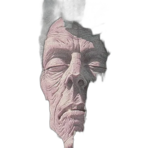 face, mask, staff, creature, 3d render, photorealistic, concept art, comic book art transparent PNG cut-out