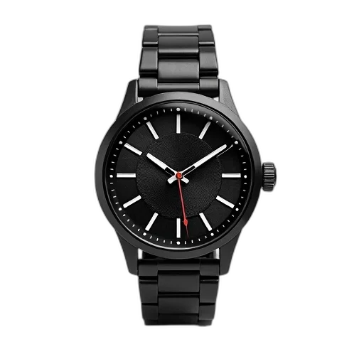 monochrome, black, wristwatch, textured, dial, silver, buckle, displayed transparent PNG cut-out
