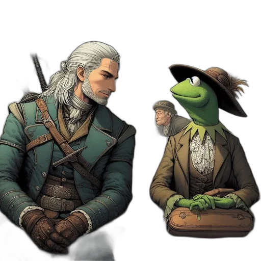 dragon, hat, staff, concept art, fantasy art, pixel art, watercolor, green transparent PNG cut-out