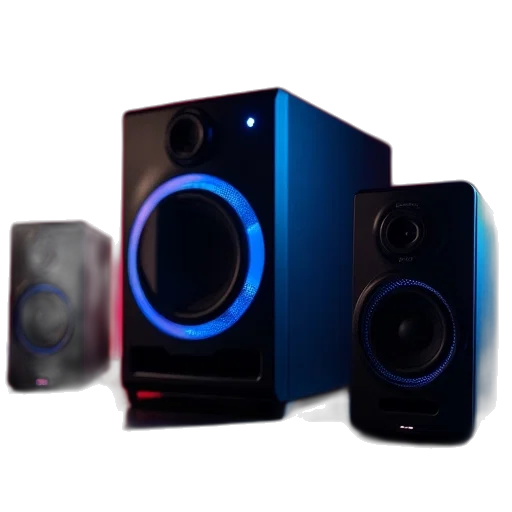3d render, dell, desktop, gaming, speakers transparent PNG cut-out