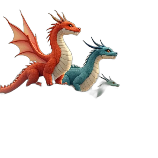dragon, 3d render, concept art, fantasy art transparent PNG cut-out