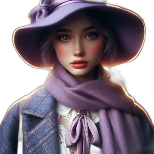 hat, jewelry, face, jacket, photorealistic, fantasy art, oil painting, concept art transparent PNG cut-out