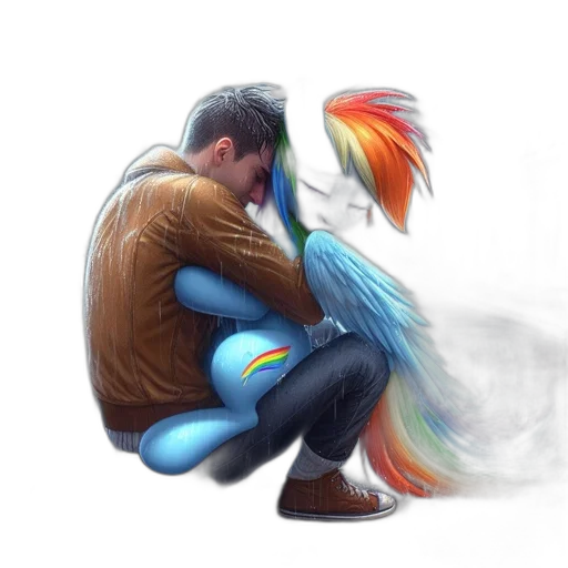 jacket, concept art, fantasy art, watercolor, comic book art, fire, fog, colorful transparent PNG cut-out