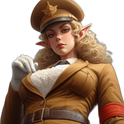 staff, hat, jacket, face, concept art, fantasy art, comic book art, photorealistic transparent PNG cut-out