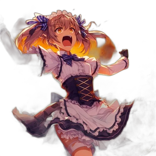 dress, staff, weapon, crown, anime, concept art, fantasy art, watercolor transparent PNG cut-out