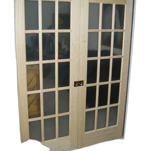 furniture, wooden, door, glass, panes, stands, closed, dog transparent PNG cut-out