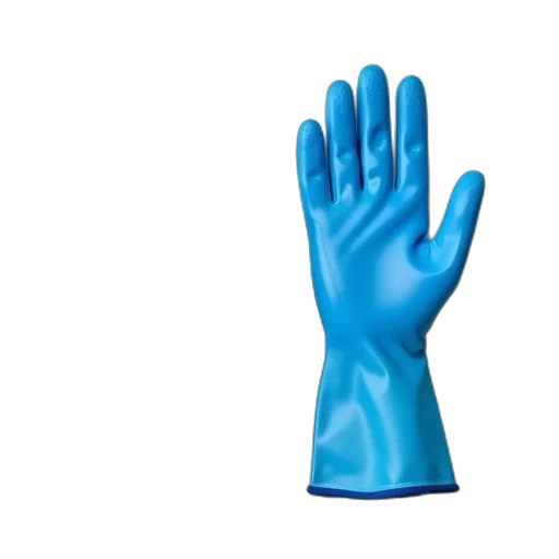 mask, 3d render, blue, ansell, latex, work, gloves, nylon transparent PNG cut-out