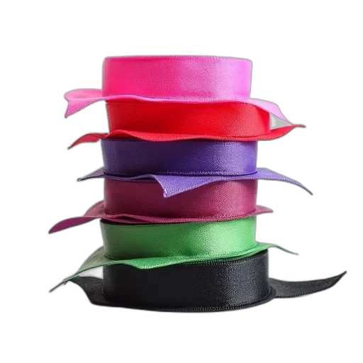hat, crown, umbrella, staff, 3d render, collection, colorful, ribbons transparent PNG cut-out