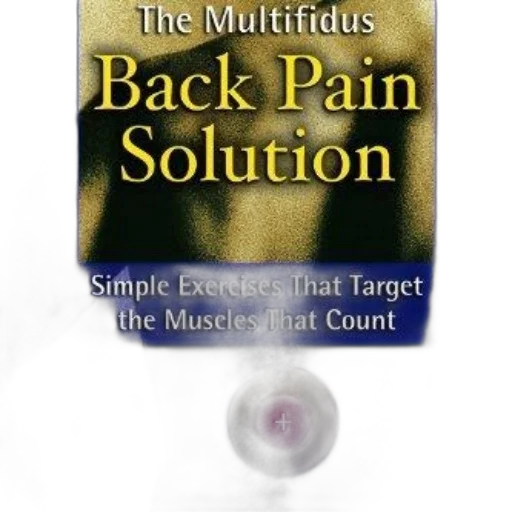multifidus, back, pain, solution, book, cover, blue, background transparent PNG cut-out
