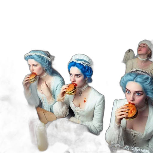 food, concept art, vaporwave, photorealistic, 3d render, snow, fire, outer space transparent PNG cut-out