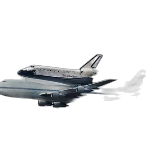 3d render, photorealistic, concept art, outer space, nasa, airplane, carrying, space transparent PNG cut-out