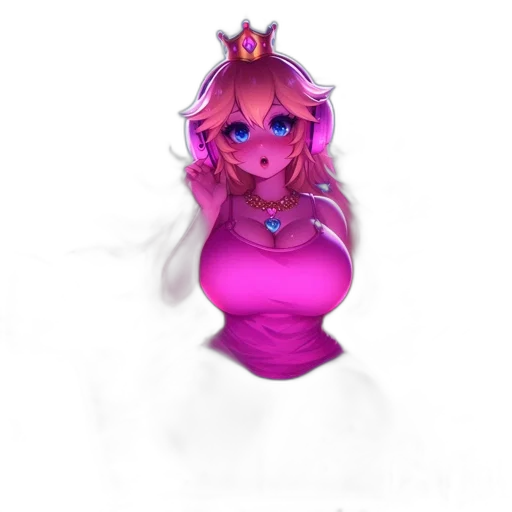 crown, dress, jewelry, staff, concept art, 3d render, fantasy art, pixel art transparent PNG cut-out