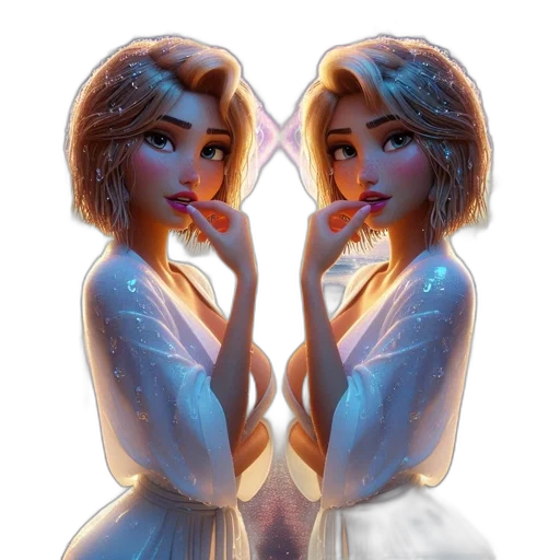 dress, jewelry, crown, face, 3d render, fantasy art, concept art, cartoon transparent PNG cut-out