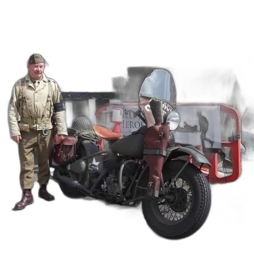 car, concept art, photorealistic, 3d render, comic book art, city street, man, uniform transparent PNG cut-out
