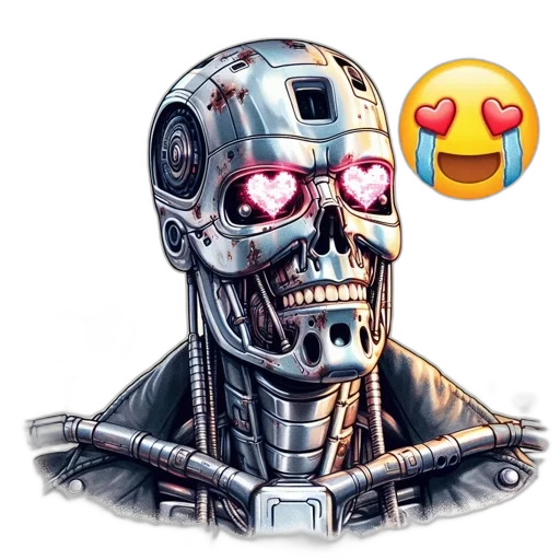 robot, face, mask, comic book art, concept art, cyberpunk, pixel art, illustration transparent PNG cut-out
