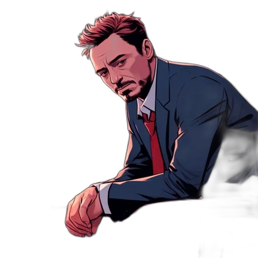 face, staff, jacket, comic book art, concept art, cartoon, pixel art, older transparent PNG cut-out