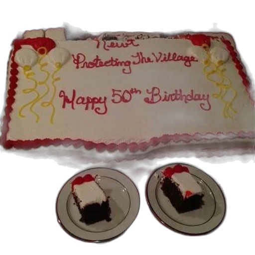 3d render, cake, words, happy, 50th, birthday transparent PNG cut-out