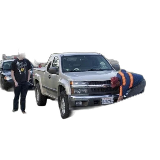 car, weapon, staff, tow, truck, driver, working, silver transparent PNG cut-out