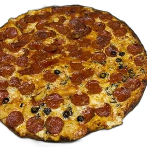 food, weapon, crown, animal, 3d render, photorealistic, pepperoni, pizza transparent PNG cut-out