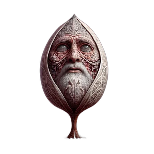 face, mask, staff, sword, fantasy art, concept art, 3d render, photorealistic transparent PNG cut-out