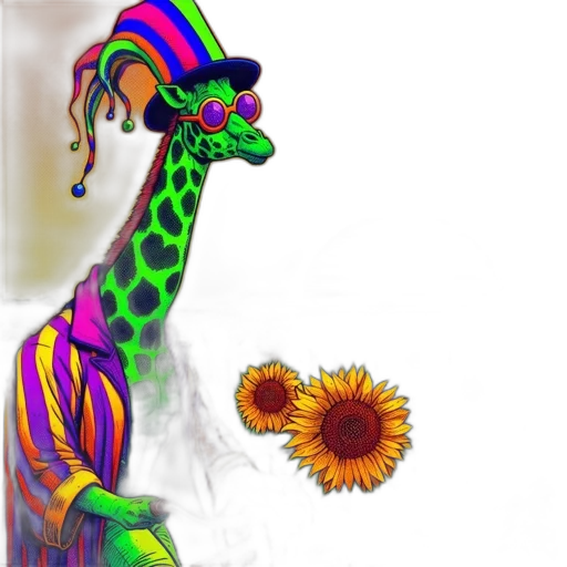 animal, flower, staff, creature, photorealistic, fantasy art, 3d render, concept art transparent PNG cut-out
