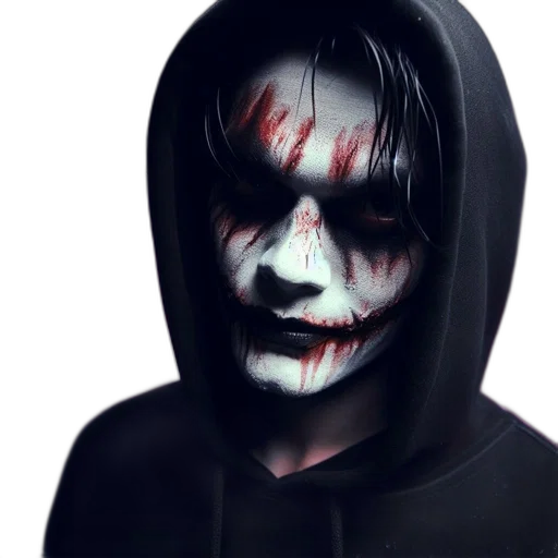 face, mask, creature, concept art, photorealistic, 3d render, pixel art, dark transparent PNG cut-out