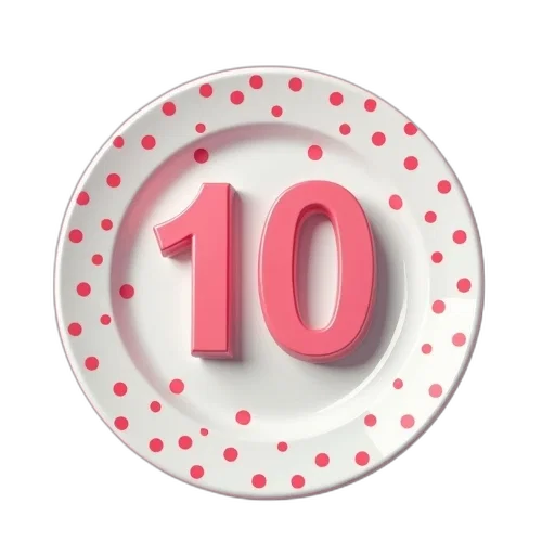 3d render, pink, polka, dot transparent PNG cut-out