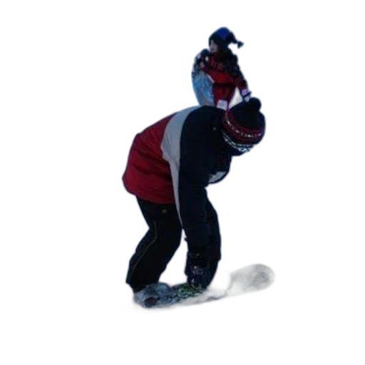 creature, animal, staff, jacket, 3d render, concept art, snowboarder, red transparent PNG cut-out