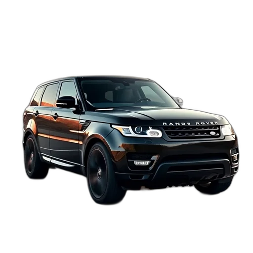car, photorealistic, 3d render, land transparent PNG cut-out
