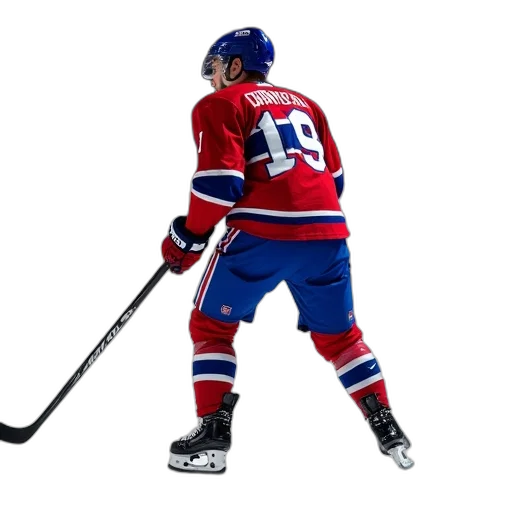 player, canadiens, uniform, preparing transparent PNG cut-out