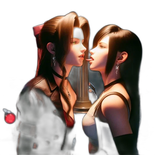 photorealistic, concept art, 3d render, fantasy art, fire, two, animated, females transparent PNG cut-out