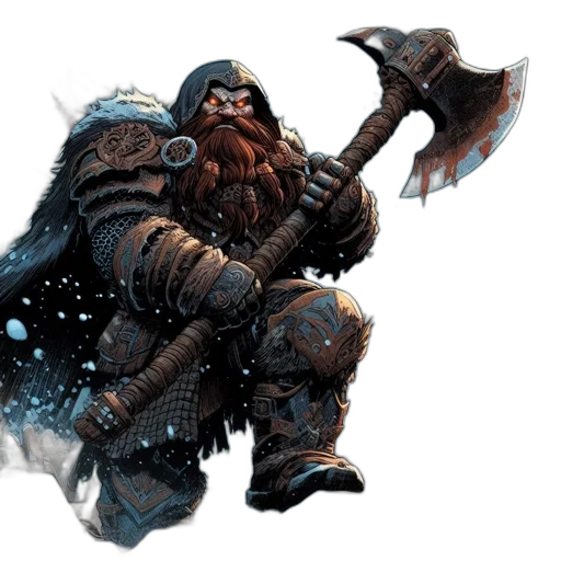 sword, weapon, concept art, fantasy art, comic book art, snow, snowy, landscape transparent PNG cut-out