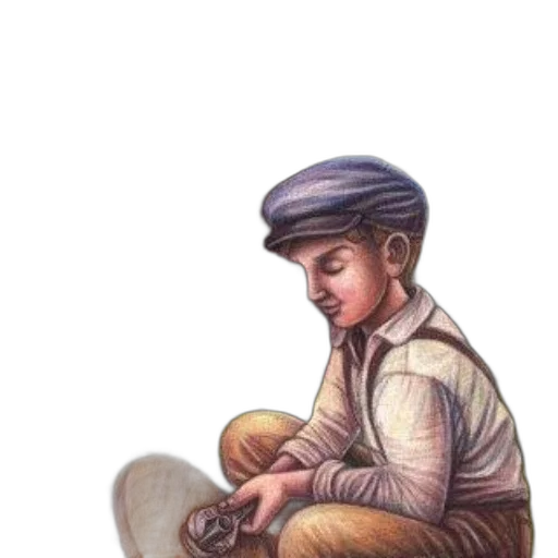 hat, staff, shoes, face, oil painting, photorealistic, concept art, watercolor transparent PNG cut-out