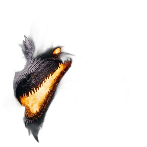dragon, creature, animal, mask, photorealistic, concept art, 3d render, fantasy art transparent PNG cut-out